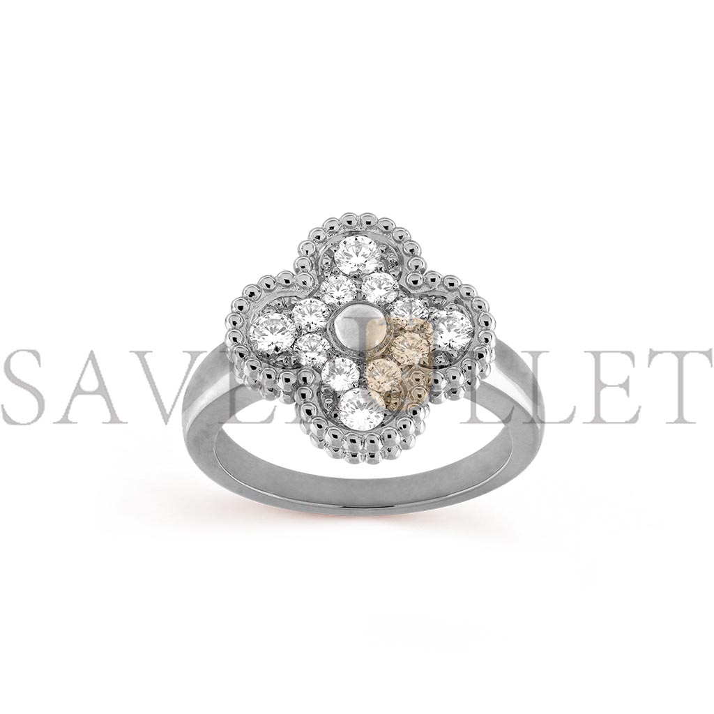 v*n cl*f arpels vintage alhambra ring - white gold, Di*m*nd vcaro26n00